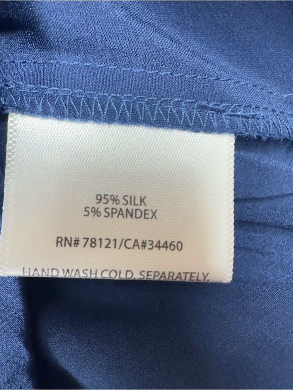 Eileen Fisher Satin Scoop Neck Sleeveless Camisole in Deep Blue - Picture 6 of 9